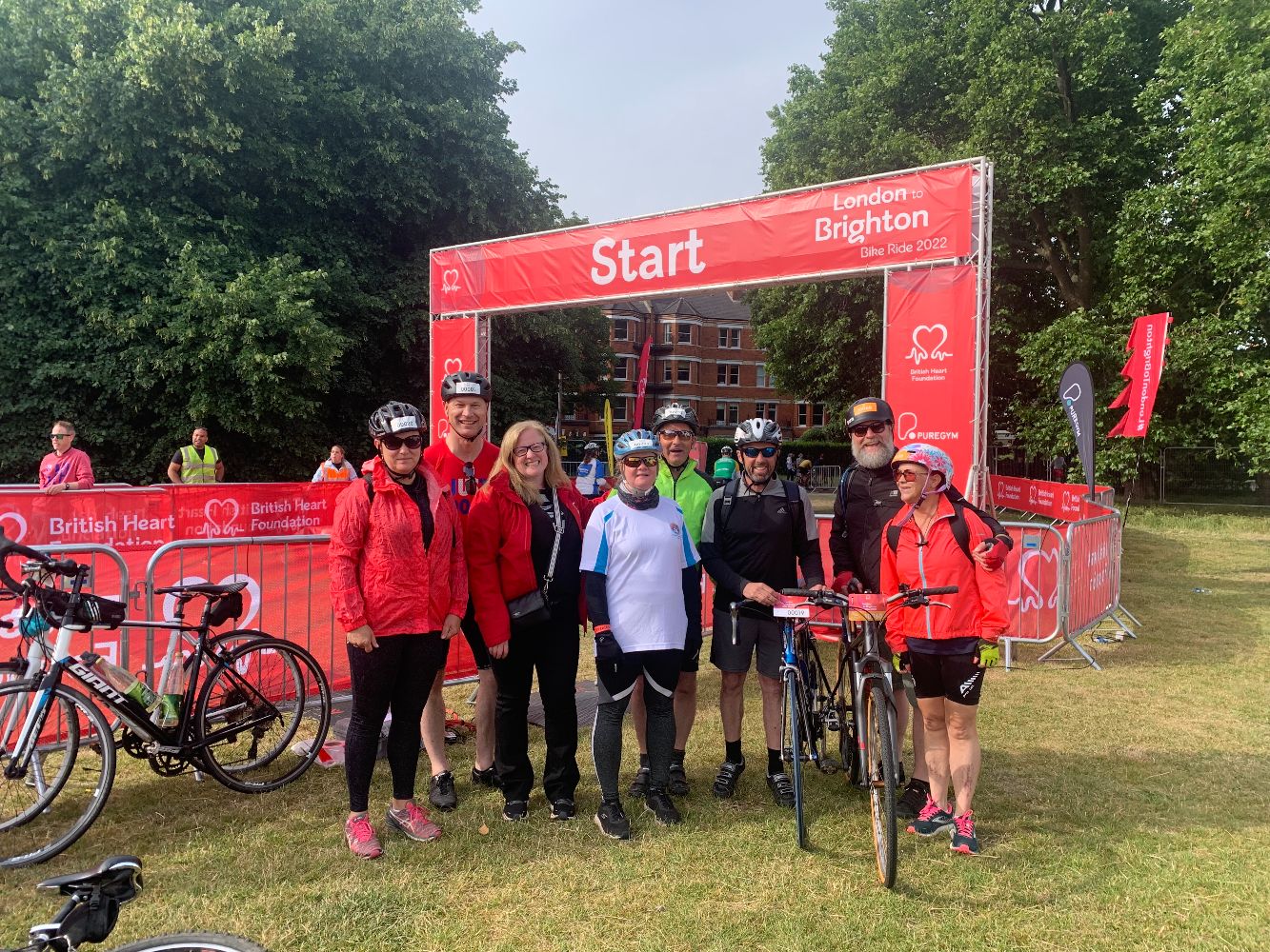 IDRM team gathered at the start line for London to Brighton Cycle